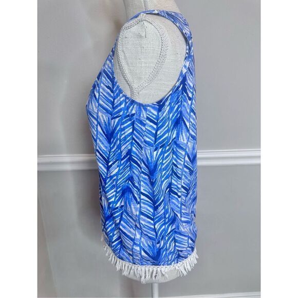 LILLY PULITZER KIPPER LAPIS BLUE COSTA VERDE BLOUSE TOP SIZE XS - Picture 6 of 7